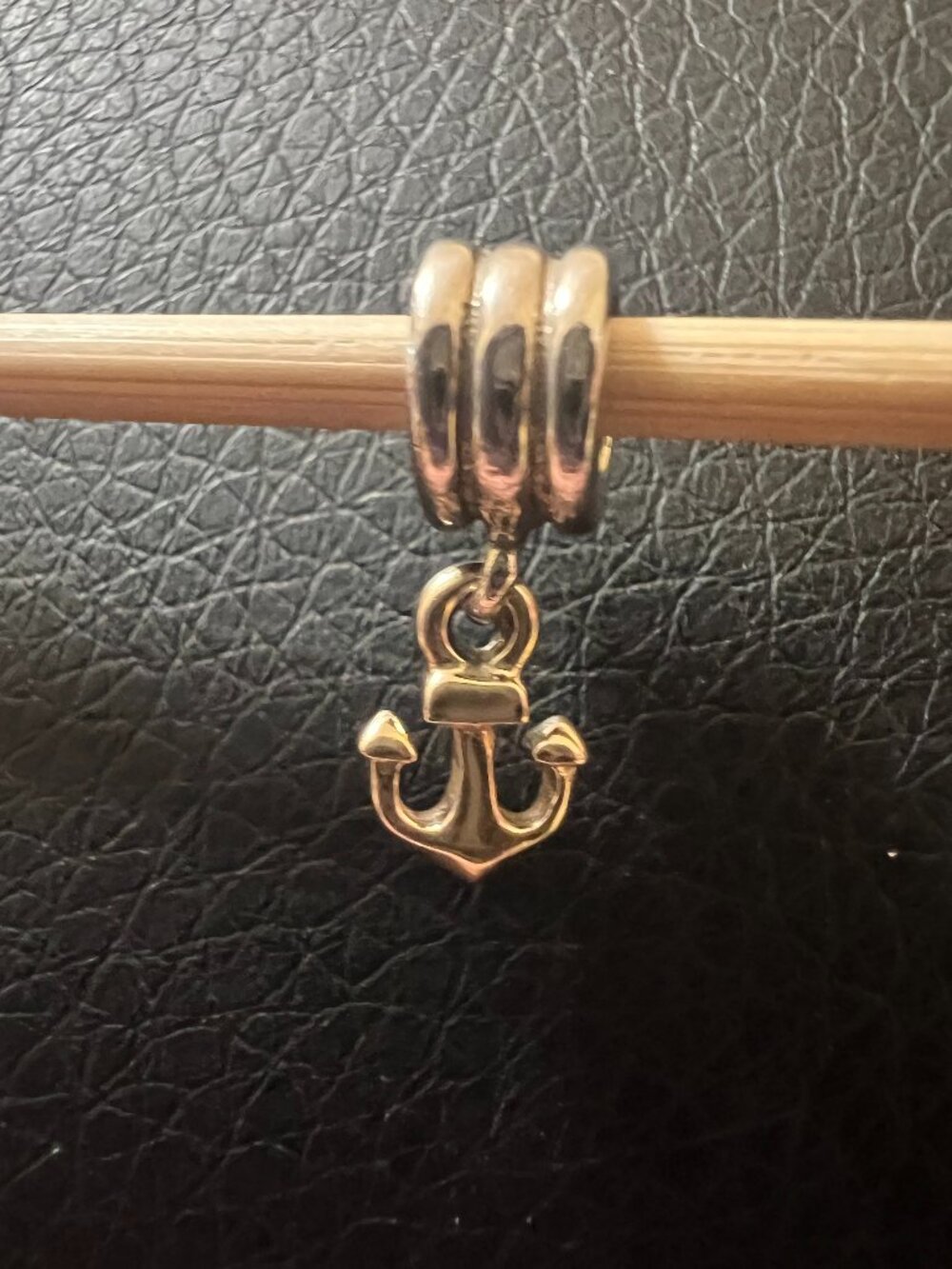 Authentic RETIRED Pandora Two-Tone 14K Gold & 925 Silver Anchor Dangle Charm